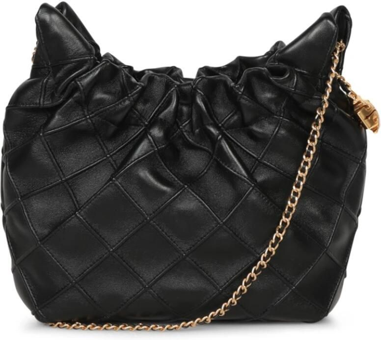 TORY BURCH Schoudertas van generfd leer met dubbel T-motief Black Dames - Foto 6