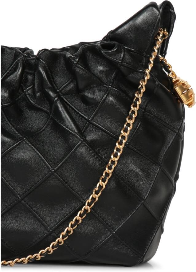 TORY BURCH Schoudertas van generfd leer met dubbel T-motief Black Dames - Foto 5