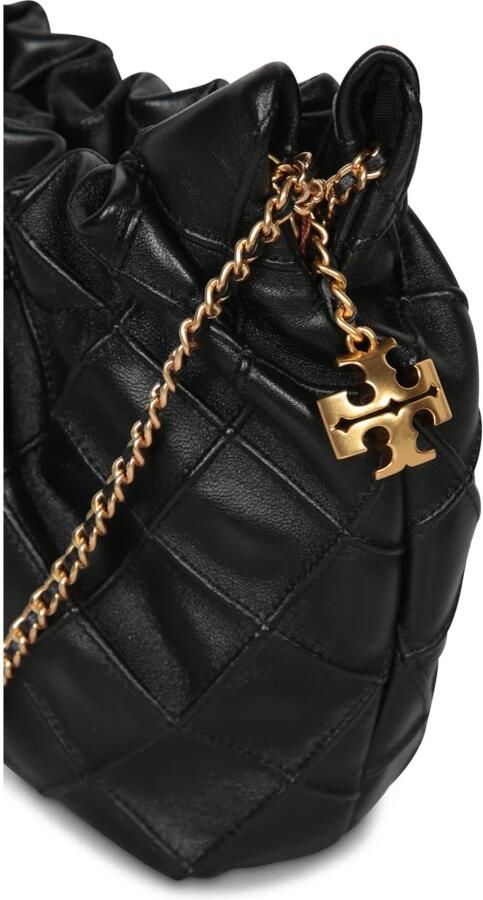 TORY BURCH Schoudertas van generfd leer met dubbel T-motief Black Dames - Foto 10