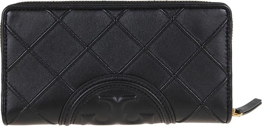 TORY BURCH Zwarte Gewatteerde Portemonnee met Ritssluiting Black Dames - Foto 8