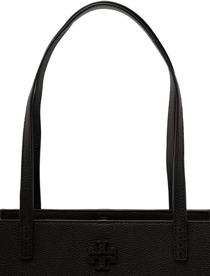 TORY BURCH Totes Mcgraw' Black Tote Bag Wit Double T Detail In Grai in zwart - Foto 2