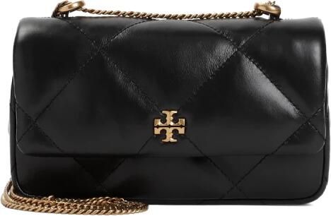 TORY BURCH Gewatteerde leren mini tas met metalen logo Black Dames - Foto 15