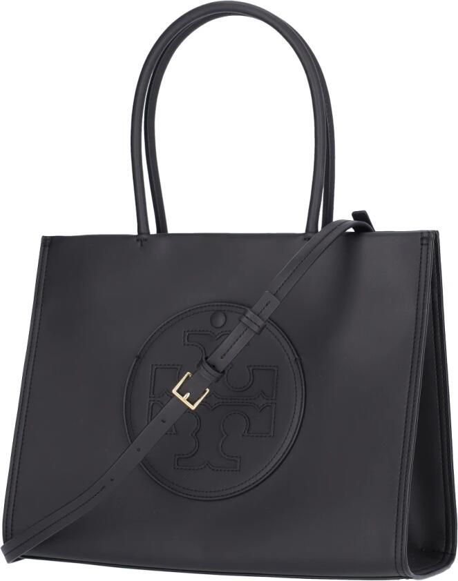 TORY BURCH Kleine Ella Eco Tote Hobo Tas Zwart Vegan Leer Black Dames - Foto 6