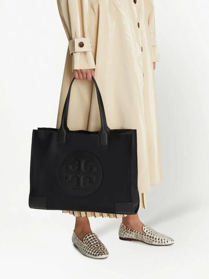 TORY BURCH Ella Tote Tas van Gerecyclede Materialen Black Dames - Foto 10