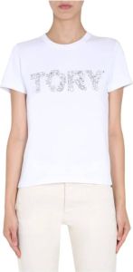 TORY BURCH Tory Paisley T-Shirt Wit Dames