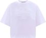 TORY BURCH Wit Ss23 Crop Fit T-Shirt met Maxi Ingedrukt Logo White Dames - Thumbnail 1