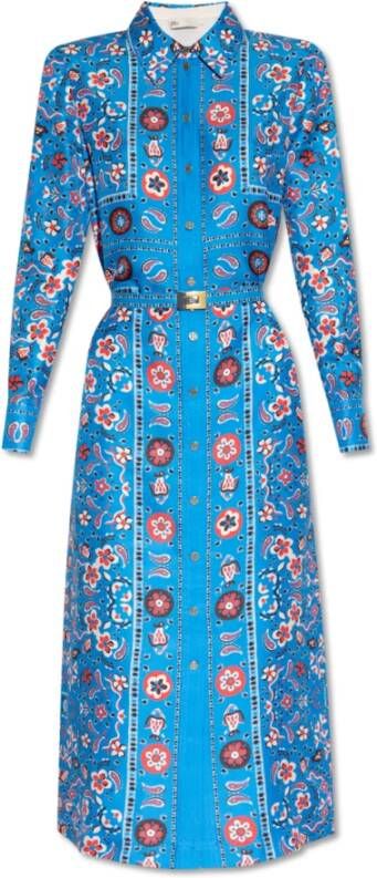 TORY BURCH Zijden jurk Blauw Dames