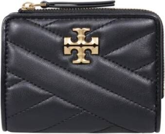 TORY BURCH Zwarte Chevron Bi-Fold Portemonnee Zwart Dames