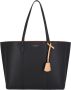 TORY BURCH Zwarte Schoudertas van Geperst Leer Zwart Dames - Thumbnail 1