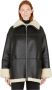 TotêMe Shearling Jas met Brede Kraag Black Dames - Thumbnail 1