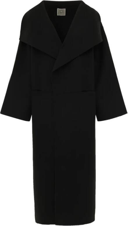 TotêMe Single-Breasted Coats Zwart Dames