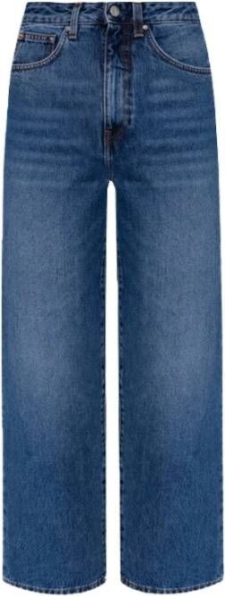 TotêMe Biologisch Katoenen Cropped Flare Jeans Blue Dames