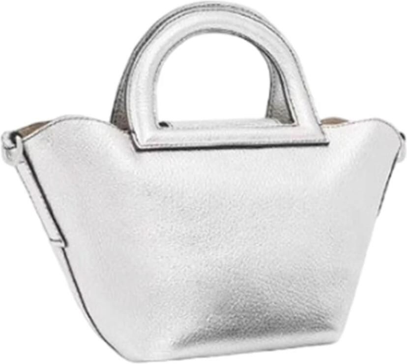 Tous Zilveren Leren Schoudertas Gray Dames