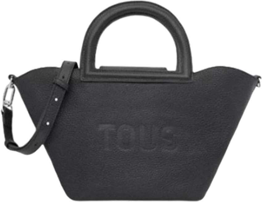 Tous Zwarte Leren Schoudertas Black Dames
