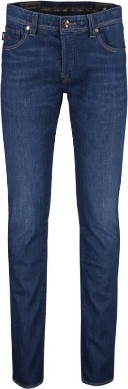 Tramarossa Donkerblauwe Denim 5-Pocket Jeans Blue Heren
