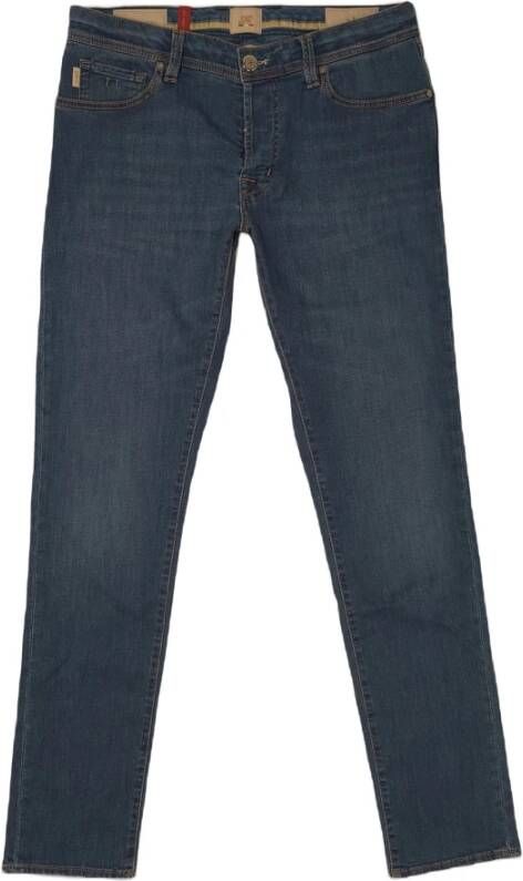 Tramarossa Klassieke 5-Pocket Jeans met knoopsluiting Blue Heren