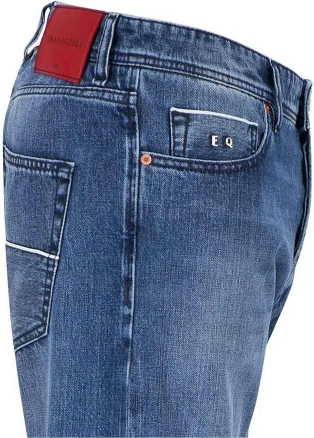 Tramarossa Verwijderbare Initialen Selvedge Jeans met Leren Label Blue Heren - Foto 2
