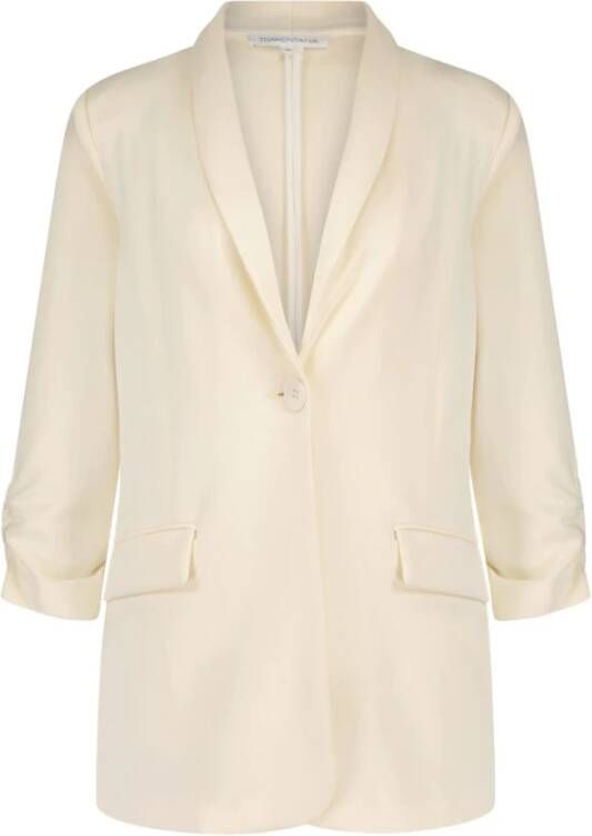 Tramontana C19-07-801 Blazer Sweat Half Sleeve Cream Beige Dames