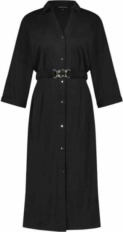 Tramontana blousejurk Dress Modal Pleats zwart