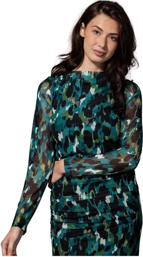 Tramontana Mesh Herfst Top Lange Mouw Multicolor Dames