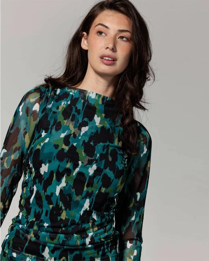 Tramontana Mesh Herfst Top Lange Mouw Multicolor Dames - Foto 2