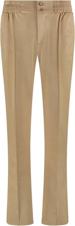 Tramontana regular fit broek Trousers Flared Suedine taupe