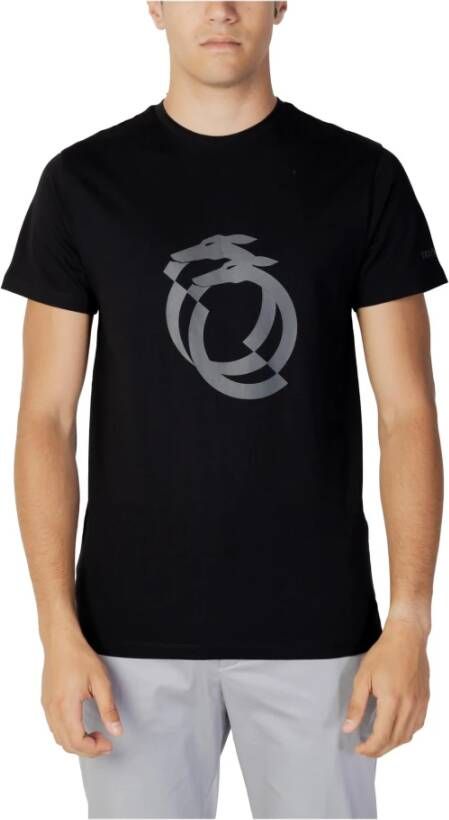 Trussardi Beachwear Men's T-shirt Zwart Heren