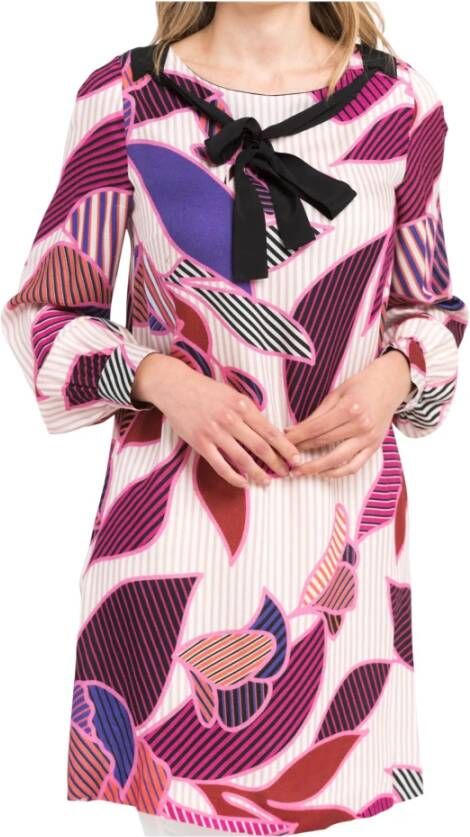 Trussardi Pink Viscose Dress Roze Dames
