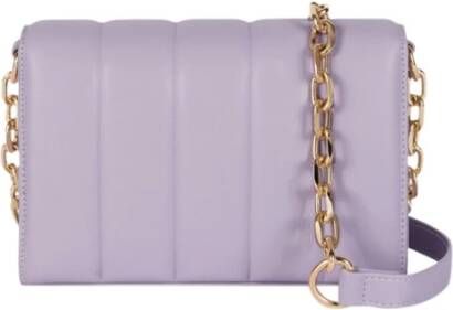 Trussardi Gewatteerde Crossbody Tas van Glad Imitatieleer Purple Dames
