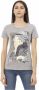Trussardi Grijze Katoenen T-shirt met Korte Mouwen en Voorkant Print Gray Dames - Thumbnail 1