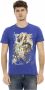 Trussardi Heren T-shirt met print op de voorkant Blauw Heren - Thumbnail 1