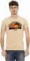 Trussardi Beige T-shirt met korte mouwen en slanke print Beige Heren - Thumbnail 1