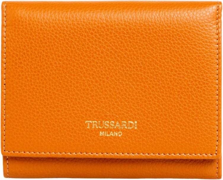 Trussardi Leren portemonnee Oranje Heren