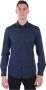 Trussardi Casual Katoenen Overhemd Blue Heren - Thumbnail 1
