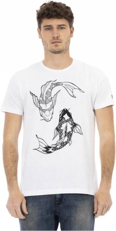 Trussardi Stijlvolle T-shirt met Frontprint White Heren