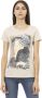 Trussardi Beige Katoenen T-shirt met Korte Mouwen en Voorkant Print Beige Dames - Thumbnail 1