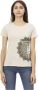Trussardi Beige Katoenen T-shirt met Korte Mouwen en Voorkant Print Beige Dames - Thumbnail 1
