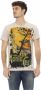 Trussardi Beige T-shirt met ronde hals en frontprint Beige Heren - Thumbnail 1