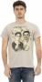 Trussardi Beige Katoenen T-Shirt met Voorprint Beige Heren - Thumbnail 1