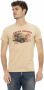 Trussardi Beige Katoenen T-Shirt met Voorkant Print Beige Heren - Thumbnail 1