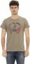 Trussardi Groen Katoenen T-Shirt met Voorkant Print Green Heren - Thumbnail 1