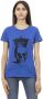 Trussardi Blauw Katoenen T-shirt met Korte Mouwen en Voorkant Print Blue Dames - Thumbnail 1