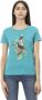 Trussardi Casual T-shirt met korte mouwen en frontprint Blue Dames - Thumbnail 1