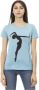 Trussardi Korte Mouw Ronde Hals T-shirt Voorkant Print Blue Dames - Thumbnail 3