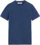 Trussardi Greyhound Borduurwerk Katoen Stretch T-Shirt Blauw Heren - Thumbnail 1