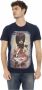 Trussardi Casual T-shirt met korte mouwen en ronde hals Blue Heren - Thumbnail 1