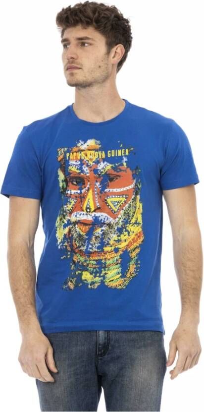 Trussardi Casual Ronde Hals Korte Mouw T-shirt Blue Heren