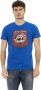 Trussardi Blauw Kortemouw Ronde Hals T-shirt Blue Heren - Thumbnail 1