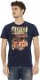 Trussardi Blauw bedrukt casual T-shirt met korte mouwen Blue Heren - Thumbnail 1