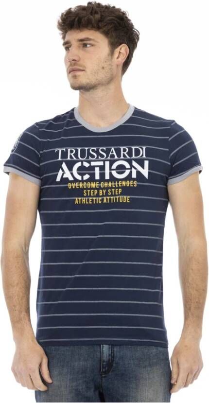 Trussardi Action Blue Ronde Hals T-Shirt Blue Heren